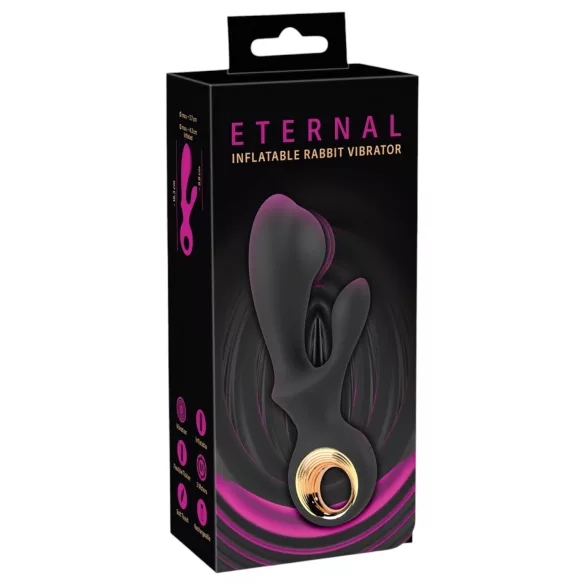 Eternal - vibromasseur à pompe avec stimulateur clitoridien - noir