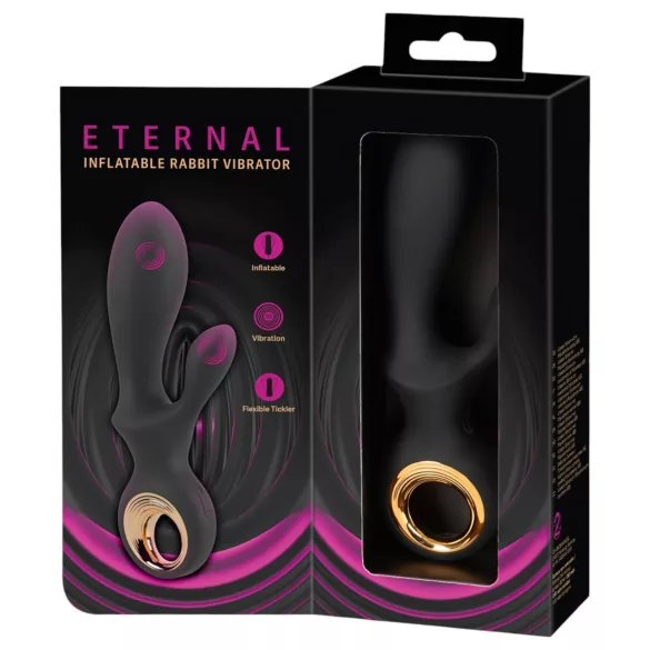 Eternal - vibromasseur à pompe avec stimulateur clitoridien - noir