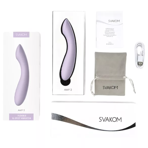 Svakom Amy 2 - vibromasseur point G rechargeable et étanche (violet)