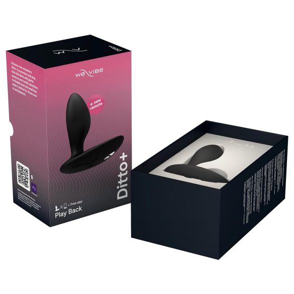 We-Vibe Ditto+ - plug anal vibrant connecté rechargeable - silicone noir