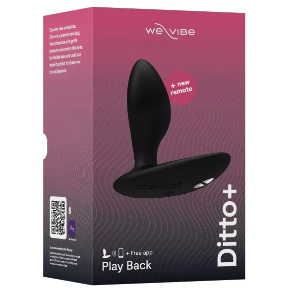 We-Vibe Ditto+ - Plug anal vibrant commandé par application (noir)