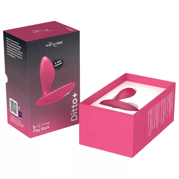 We‑Vibe Ditto+ - plug anal vibrant contrôlé par application (rose)