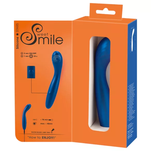 Smile - vibromasseur flexible point G - silicone bleu
