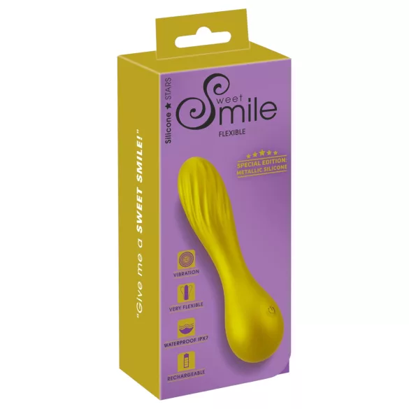 Sweet Smile - Mini vibromasseur métallique (jaune)