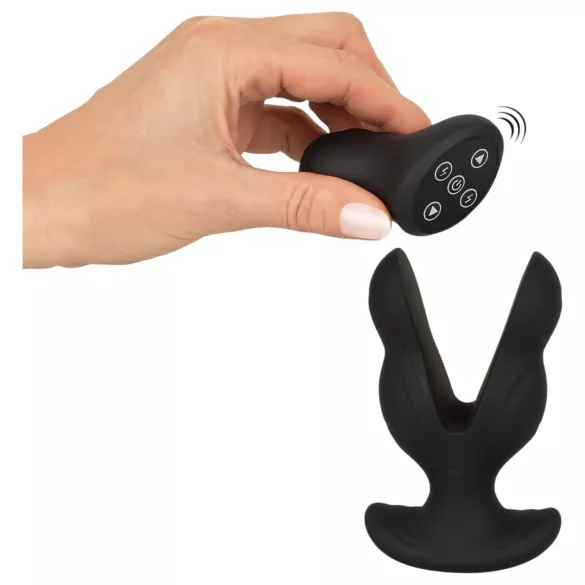 ANOS - gode anal vibrant double - silicone noir