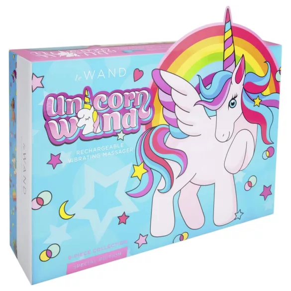 le Wand Unicorn - vibromasseur massant - arc-en-ciel - coffret
