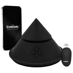   The Cowgirl Cone - machine sexuelle premium contrôlée par application - avec 2 embouts interchangeables, 20 modes de vibration (noir)