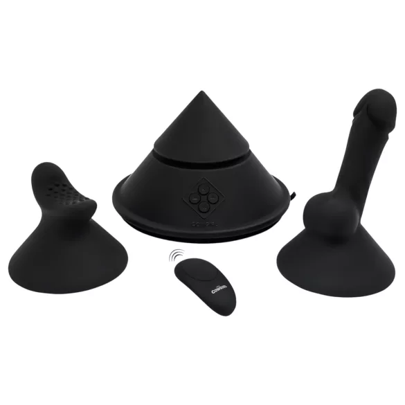 The Cowgirl Cone - machine sexuelle premium contrôlée par application - avec 2 embouts interchangeables, 20 modes de vibration (noir)