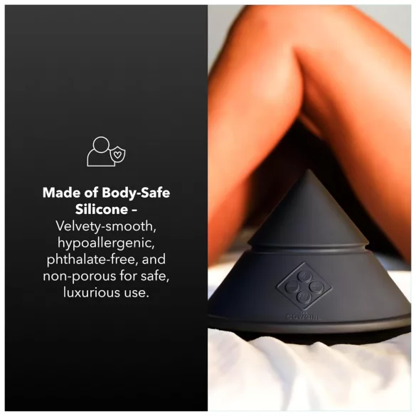 The Cowgirl Cone - machine sexuelle premium contrôlée par application - avec 2 embouts interchangeables, 20 modes de vibration (noir)