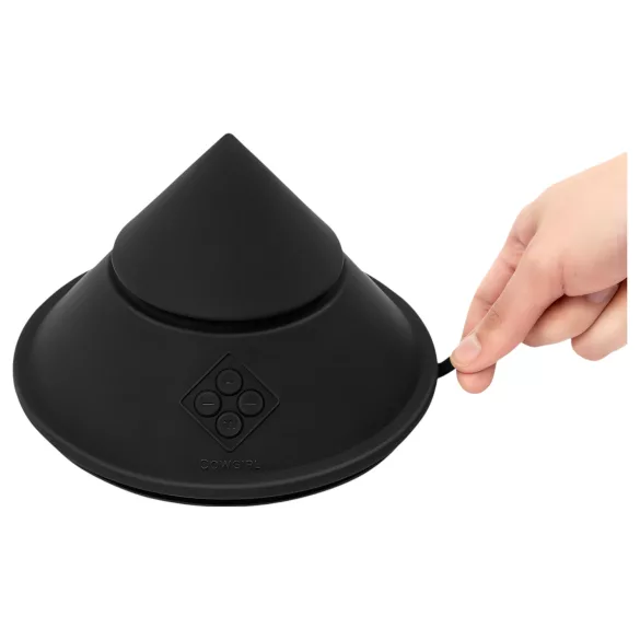 The Cowgirl Cone - machine sexuelle premium contrôlée par application - avec 2 embouts interchangeables, 20 modes de vibration (noir)