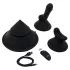 The Cowgirl Cone - machine sexuelle premium contrôlée par application - avec 2 embouts interchangeables, 20 modes de vibration (noir)