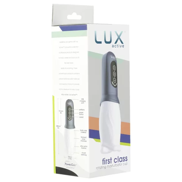 LUX Active First Class - masturbateur rotatif pour homme - blanc/gris
