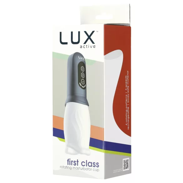 LUX Active First Class - masturbateur rotatif pour homme - blanc/gris