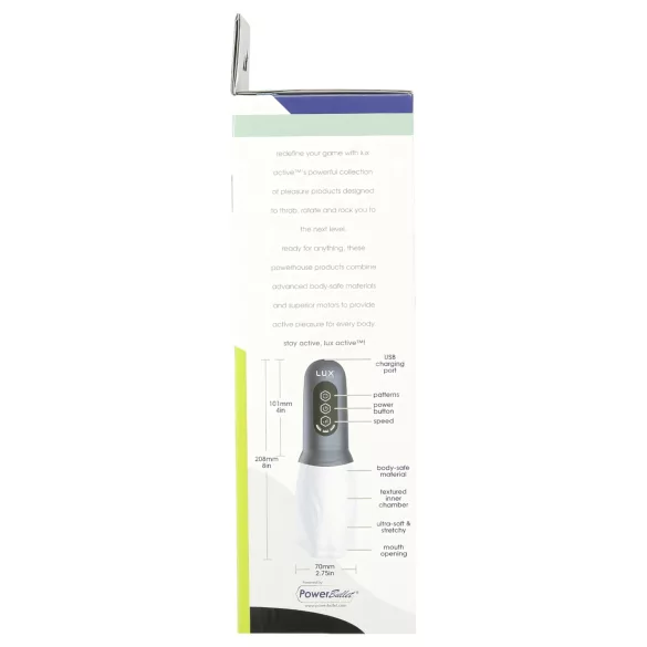 LUX Active First Class - masturbateur rotatif pour homme - blanc/gris