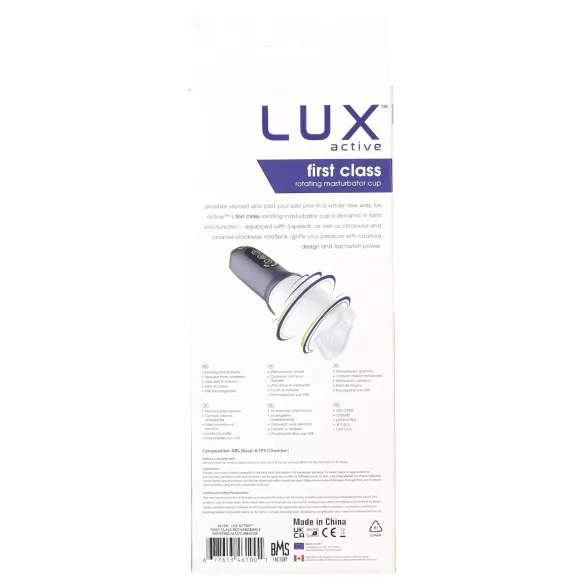LUX Active First Class - masturbateur rotatif pour homme - blanc/gris