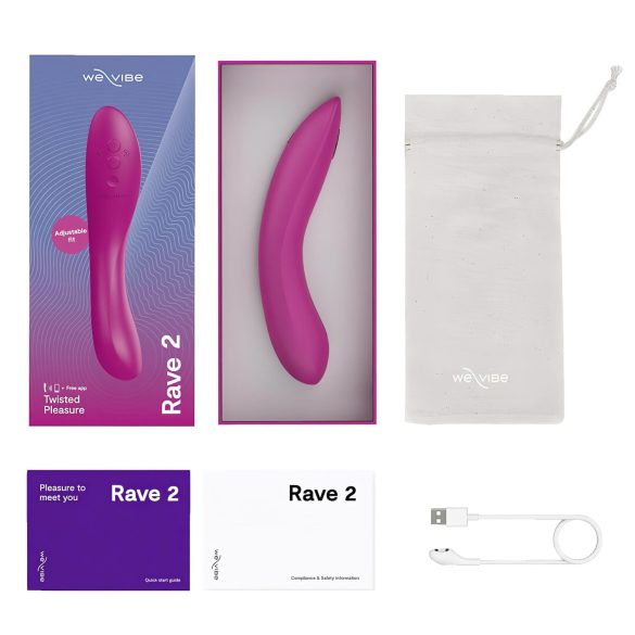 We-Vibe Rave 2 - vibromasseur point G rechargeable connecté - rose
