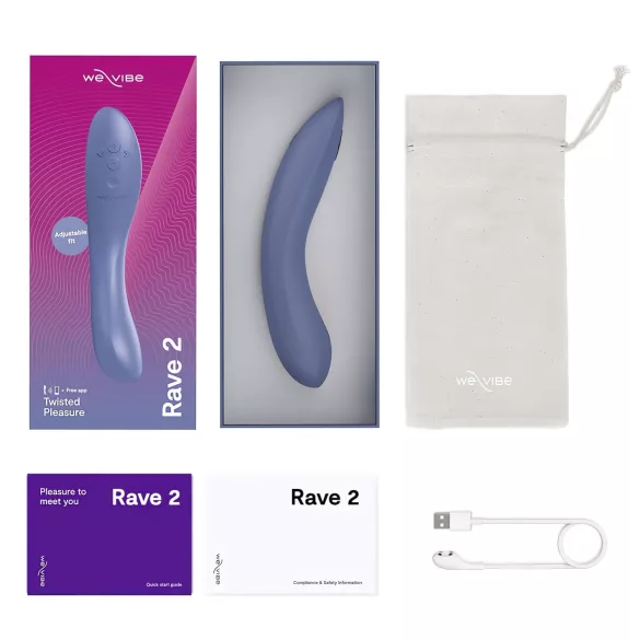 We-Vibe Rave 2 - Vibrateur point G contrôlé par application (bleu)