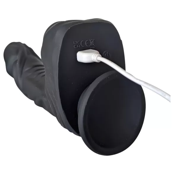 Naked Addiction - godemichet réaliste rotatif et vibrant - silicone noir