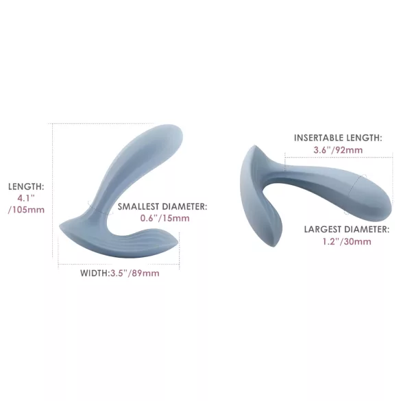 Svakom Erica - vibromasseur portable contrôlé par application à porter (bleu)
