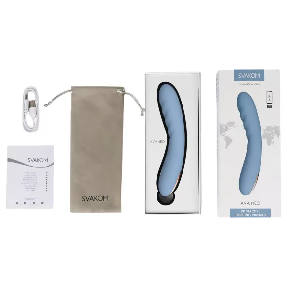 Svakom Ava Neo - vibromasseur à poussées intelligent (bleu)