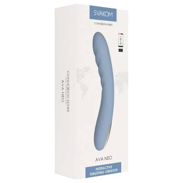 Svakom Ava Neo - vibromasseur à poussées intelligent (bleu)