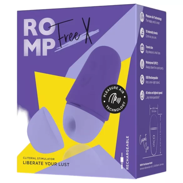ROMP Free X - stimulateur clitoridien à ondes - rechargeable - violet