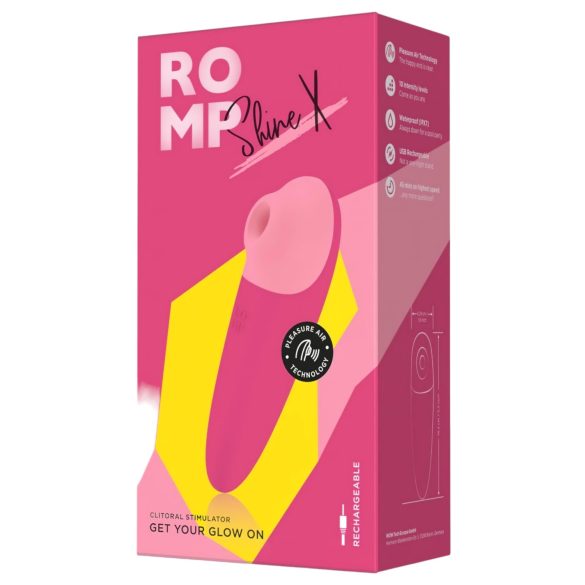 ROMP Shine X - stimulateur clitoridien à ondes pulsées rechargeable - rose