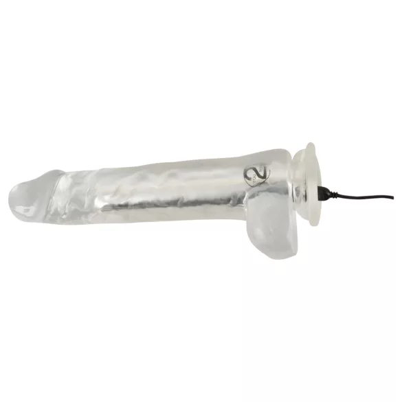 Crystal - Vibromasseur avec ventouse (transparent)