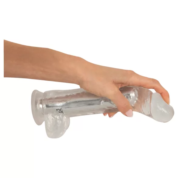 Crystal - Vibromasseur avec ventouse (transparent)