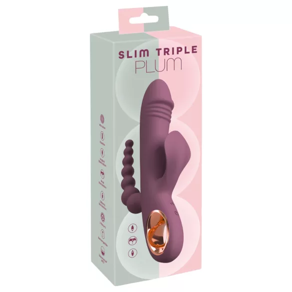 You2Toys - vibromasseur triple moteur rechargeable - silicone violet