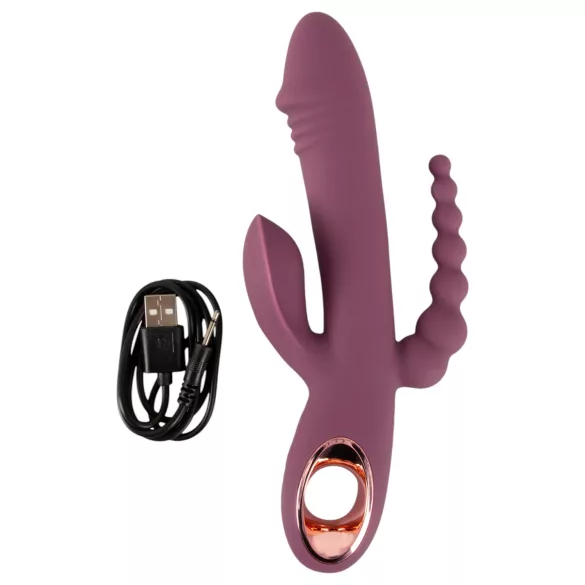 You2Toys - vibromasseur triple moteur rechargeable - silicone violet