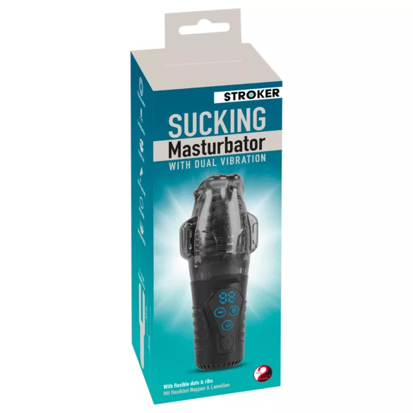 Stroker - masturbateur vibrant et suceur - gris