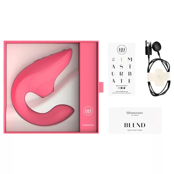 Womanizer Blend - vibromasseur point G et stimulateur clitoridien (corail)