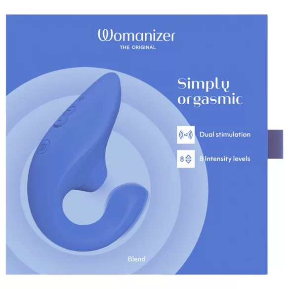 Womanizer Blend - vibromasseur point G et stimulateur clitoridien (bleu)