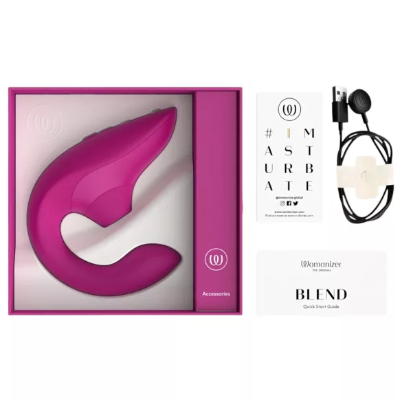 Womanizer Blend - Vibromasseur point G et stimulateur clitoridien (rose)