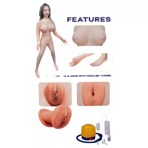 Excellent Power Amanda - poupée gonflable grandeur nature vibrante