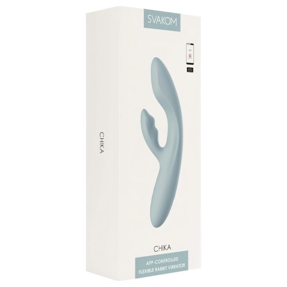 Svakom Chika - vibromasseur rabbit point G et clitoris - silicone gris