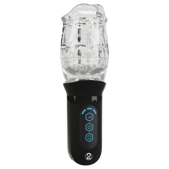 Stroker - masturbateur vibrant et rotatif (transparent)