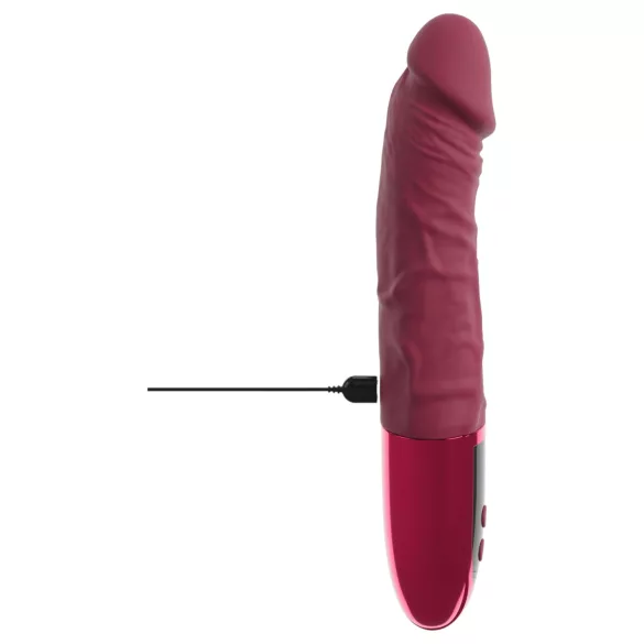 Beau Coeur Varelo - vibromasseur réaliste en silicone, rechargeable (rouge)