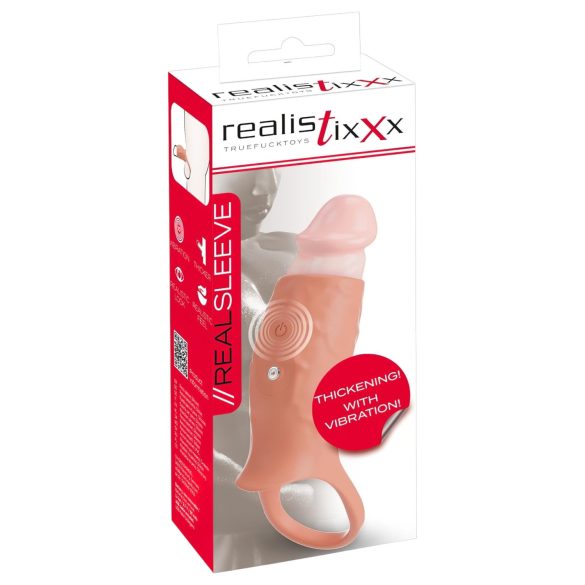 Realistixxx - Manchon pénien vibrant ouvert (naturel)