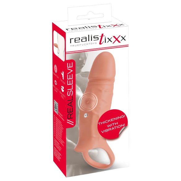 Realistixxx - Gaine vibrante avec anneau pénien (naturel)