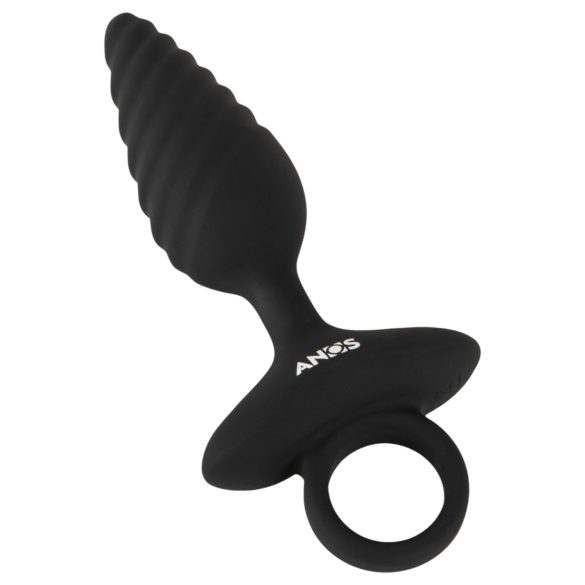 ANOS - plug anal à vibrations nervurées (noir)