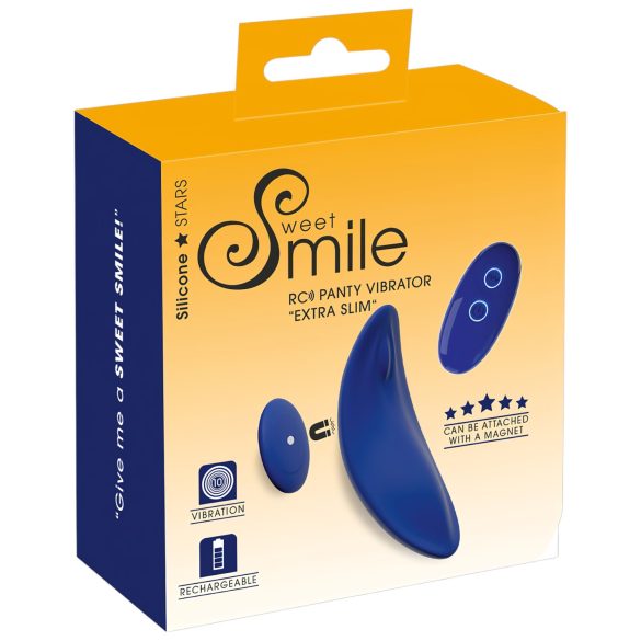 Smile - Culotte vibrante extra-fine télécommandée (bleu)