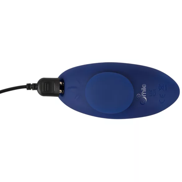 Smile - vibromasseur culotte extra fin télécommande - silicone bleu