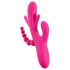 SMILE - Vibromasseur rose à trois bras avec stimulateur de langue