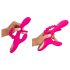 SMILE - Vibromasseur rose à trois bras avec stimulateur de langue