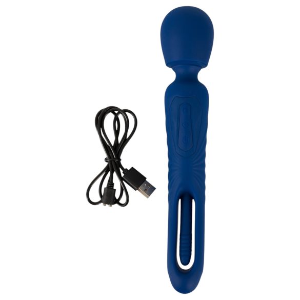 Smile - Vibromasseur 2-en-1 avec masseur de langue (bleu)