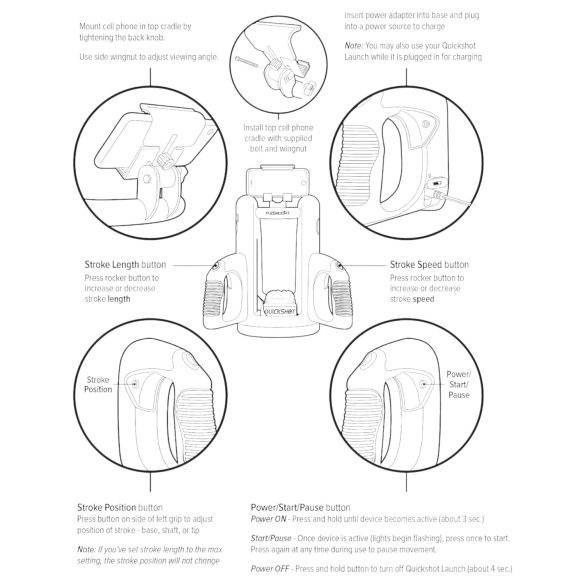 Fleshlight - adaptateur masturbateur Quickshot Launch - noir