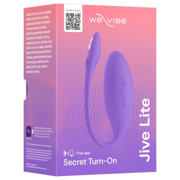 We-Vibe Jive Lite - œuf vibrant connecté rechargeable - silicone violet