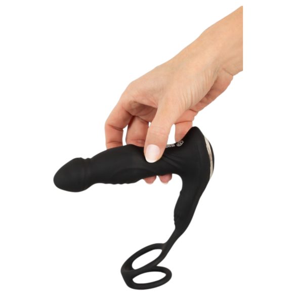 Rebel - stimulateur prostate vibrant à piston - silicone noir